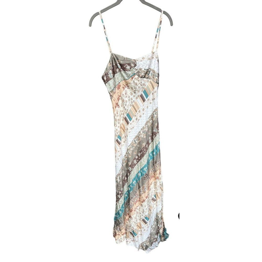 Free People Fiona Maxi Dress Floral Patchwork Boho Slip Dress, NEW - Picture 4 of 9
